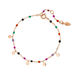 Armkette Rainbow, 18 K Rosegold vergoldet, Multi Gems