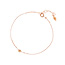 Armkette Round mit Perle, 18 K Rosegold vergoldet