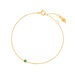Armkette Smaragd, 14 Karat Gelbgold