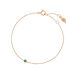 Armkette Smaragd, 14 Karat Rosegold