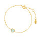 Armkette VALENTINE, Aqua Chalzedon, 18 Karat Gelbgold vergoldet