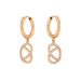 Creole Brezn mit Zirkonia, 18 K Rosegold vergoldet
