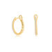 Creole Circle S mit Diamanten, 15mm, 18 K Gelbgold