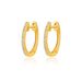 Creole Circle XS mit Diamanten, 12mm, 18 Karat Gelbgold