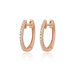 Creole Circle XS mit Diamanten, 12mm, 18 Karat Rosegold