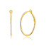 Creole Circle M mit Diamanten, 30mm, 18 Karat Gelbgold
