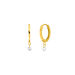 Creole PURE mit Diamanten, 18 Karat Gelbgold