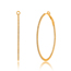 Creole Rund L mit Diamanten, 18 K Gelbgold
