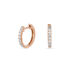 Creole mit Diamanten, 18 Karat Rosegold