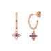 Creolen BLOOM, Amethyst/Rhodolith, 18 Karat Rosegold vergoldet