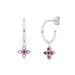 Creolen BLOOM, Amethyst/Rhodolith, 925 Sterlingsilber