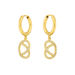 Creolen Brezn mit Zirkonia, 18 K Gelbgold vergoldet Creolen Brezn mit Zirkonia, 18 K Gelbgold vergoldet