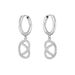 Creolen Brezn mit Zirkonia, 925 Sterlingsilber