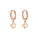 Creolen CLOVER/Zirkonia, 18 K Rosegold vergoldet