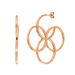 Creolen Clover Charm, gro, 18 K Rosegold vergoldet