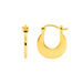 Creolen HUGGIE Round, 18 K Gelbgold vergoldet