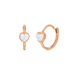 Creolen VALENTINE, Mondstein, 18 Karat Rosegold vergoldet