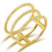 Ring Triple mit Diamanten, 18 Karat Gelbgold