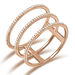 Ring Triple mit Diamanten, 18 Karat Rosegold