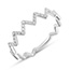 Ring Flash mit Diamanten, 18 Karat Weigold, Gre 50