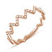 Ring Flash mit Diamanten, 18 Karat Rosegold