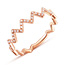 Ring Flash mit Diamanten, 18 Karat Rosegold, Gre 50