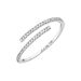 Ring Open mit Diamanten, 18 Karat Weigold