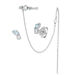 EARCANDY Set, Blau, 925 Sterlingsilber