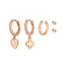 Ear Mix, 5-er Set, 18 K Rosegold vergoldet