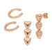 Ear Mix Set, Bold, 18 K Rosegold vergoldet