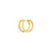 Earcuff Double Line, Zirkonia, 18 K Gelbgold vergoldet