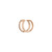 Earcuff Double Line, Zirkonia, 18 K Rosegold vergoldet