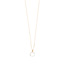 Halskette Heart Stone, 18 K Gelbgold vergoldet, Bergkristall