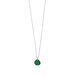 Halskette Heart Stone, 925 Sterlingsilber, Grner Achat