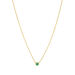 Halskette Smaragd, 14K Gelbgold 