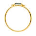 Ring London Blue Topaz SQUARE, 14 Karat Gelbgold, Gr.52 