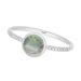 Ring Labradorit mit Diamanten, 14 Karat Weigold, Gr.52 