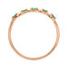 Ring mit 5 Smaragden, 14 Karat Rosegold Bild 3