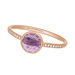 Ring Amethyst mit Diamanten, 14 Karat Rosegold 