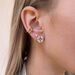 Silber Earring Mix Crystal, Gelbgold Bild 2