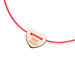 Freundschaftsarmband BEST MUM, 14 Karat Rosegold, Koralle