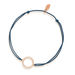 Freundschaftsarmband Circle mit Diamanten, 18 Karat Rosegold, Navy