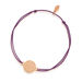 Freundschaftsarmband Disc CLOVER, 14 Karat Rosegold