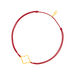 Freundschaftsarmband GENTLE CLOVER, 14 K Gelbgold, Rot