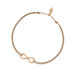 Freundschaftsarmband INFINITY, 14 Karat Rosegold, Beige