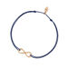 Freundschaftsarmband INFINITY, 14 Karat Rosegold, Navy