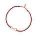 Freundschaftsarmband INFINITY, 14 Karat Rosegold, Rot