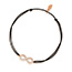 Freundschaftsarmband Infinity mit Diamanten, 18 Karat Rosegold