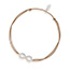 Freundschaftsarmband Infinity mit Diamanten, 18 Karat Weigold