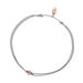 Freundschaftsarmband MY FIRST DIAMOND, 14 Karat Rosegold, Grau